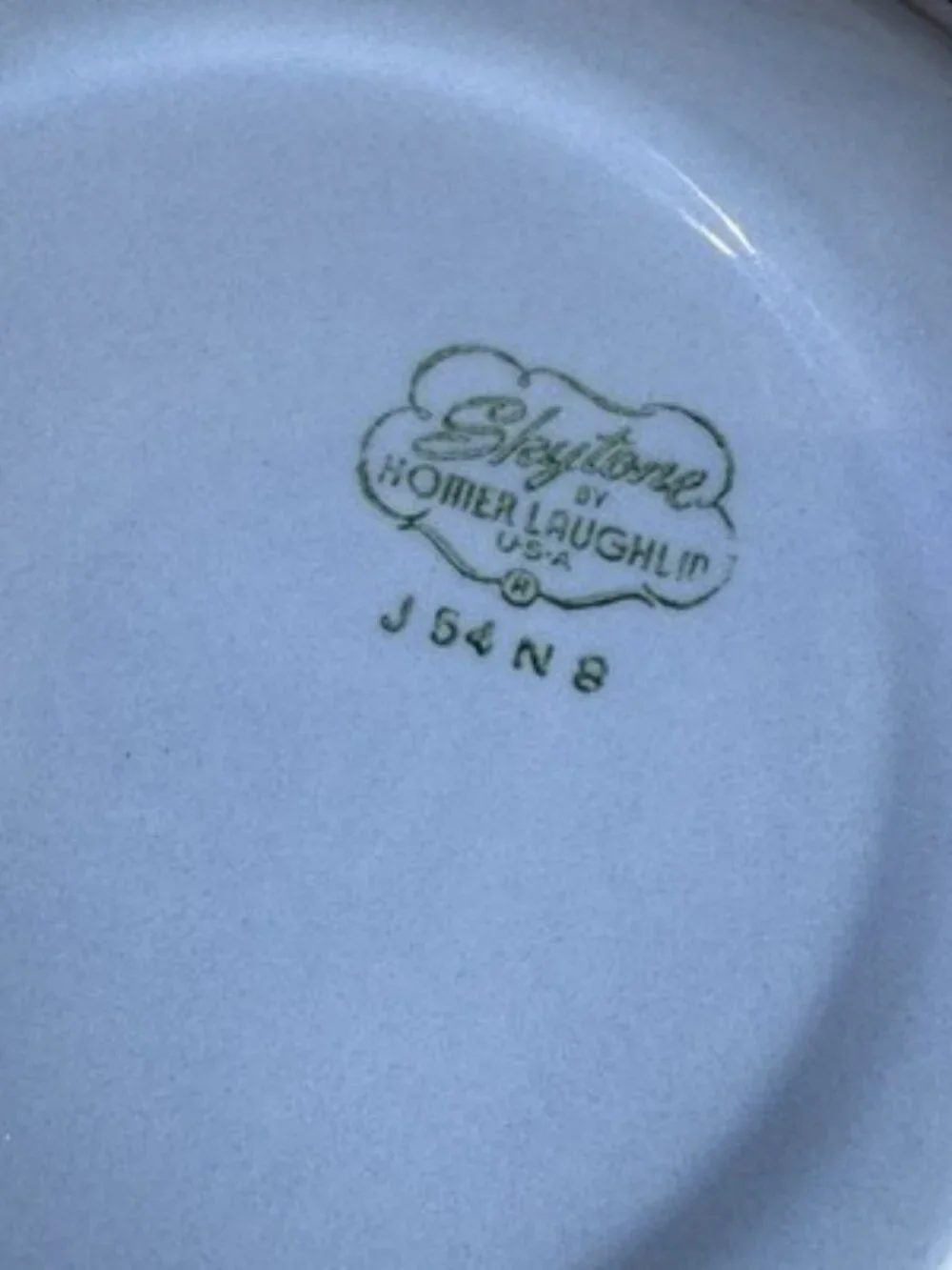 Set of 4 Homer Laughlin Skytone Blue 7.5” Soup Bowl Stardust Blue MCM Leaves